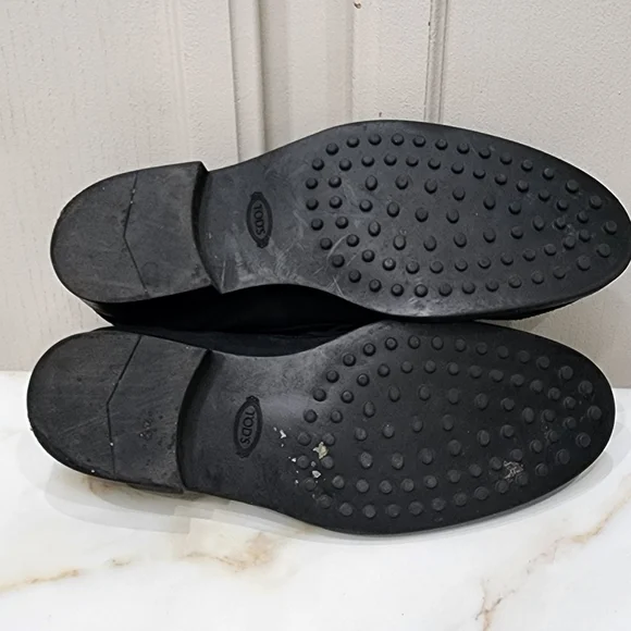 Tods Navy Blue Suede Loafers Men's size 8 - Picture 7 of 7